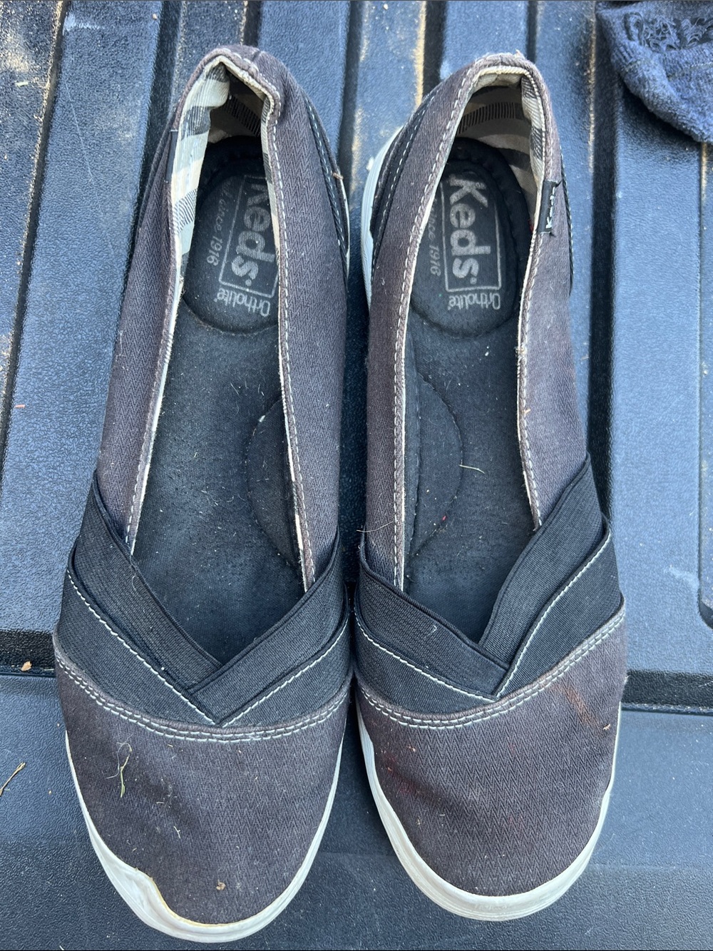 Keds Men's Brown and Black Slip-On Canvas Loafers